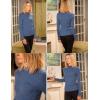imageHOTOUCH Women Turtleneck Tops Mock Neck Sweater Ribbed Knit Basic Casual Long Sleeve Shirt Fall Winter Clothing 2025 TrendyNavy