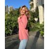 imageHOTOUCH Womens Button Down Shirts Long Sleeve Dress Shirt Slim Fitted Work Tops Collared Dressy Casual Business BlousesPurplish Red