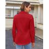 imageHOTOUCH Womens Button Down Shirts Long Sleeve Dress Shirt Slim Fitted Work Tops Collared Dressy Casual Business BlousesRed Classic