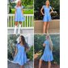 imageHOTOUCH Womens Casual Summer Dress with Pockets V Neck Ruffle Sleeve ALine DressesLight Blue