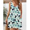 imageHOTOUCH Womens Casual Sundress with Pockets Summer Beach Dress Floral TShirts Dress V Neck Loose Tank DressesBlack Blue Dot