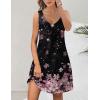 imageHOTOUCH Womens Casual Sundress with Pockets Summer Beach Dress Floral TShirts Dress V Neck Loose Tank DressesBlack Floral04