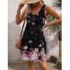 imageHOTOUCH Womens Casual Sundress with Pockets Summer Beach Dress Floral TShirts Dress V Neck Loose Tank DressesBlack Floral04