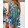 imageHOTOUCH Womens Casual Sundress with Pockets Summer Beach Dress Floral TShirts Dress V Neck Loose Tank DressesBlue Floral03