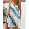 imageHOTOUCH Womens Casual Sundress with Pockets Summer Beach Dress Floral TShirts Dress V Neck Loose Tank DressesBluewhite05
