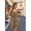 imageHOTOUCH Womens Casual Sundress with Pockets Summer Beach Dress Floral TShirts Dress V Neck Loose Tank DressesEthnic Boho