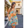 imageHOTOUCH Womens Casual Sundress with Pockets Summer Beach Dress Floral TShirts Dress V Neck Loose Tank DressesMixclolor