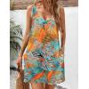 imageHOTOUCH Womens Casual Sundress with Pockets Summer Beach Dress Floral TShirts Dress V Neck Loose Tank DressesMixclolor