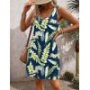 imageHOTOUCH Womens Casual Sundress with Pockets Summer Beach Dress Floral TShirts Dress V Neck Loose Tank DressesNavy Blueprint