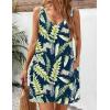imageHOTOUCH Womens Casual Sundress with Pockets Summer Beach Dress Floral TShirts Dress V Neck Loose Tank DressesNavy Blueprint