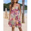 imageHOTOUCH Womens Casual Sundress with Pockets Summer Beach Dress Floral TShirts Dress V Neck Loose Tank DressesPurpleprint