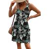 imageHOTOUCH Womens Casual Sundress with Pockets Summer Beach Dress Floral TShirts Dress V Neck Loose Tank DressesTropical Black