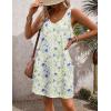imageHOTOUCH Womens Casual Sundress with Pockets Summer Beach Dress Floral TShirts Dress V Neck Loose Tank DressesWhite Floral02