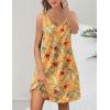 imageHOTOUCH Womens Casual Sundress with Pockets Summer Beach Dress Floral TShirts Dress V Neck Loose Tank DressesYellowprint