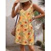 imageHOTOUCH Womens Casual Sundress with Pockets Summer Beach Dress Floral TShirts Dress V Neck Loose Tank DressesYellowprint