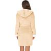 imageHOTOUCH Womens Hooded Bathrobe Fleece Robe Super Soft Plush Robe Velour BathrobeH Cream