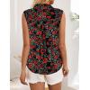 imageHOTOUCH Womens Sleeveless Button Down Shirt Tops V Neck Business Casual Collared Blouses Tank TopRed Floral