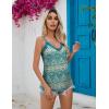 imageHOTOUCH Camisole for Women V Neck Spaghetti Strap Tank Tops Sleeveless Blouses Loose Fit6floral Lake Blue