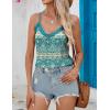 imageHOTOUCH Camisole for Women V Neck Spaghetti Strap Tank Tops Sleeveless Blouses Loose Fit6floral Lake Blue