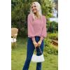 imageHOTOUCH Sweaters for Women 2025 Fall Trendy Tops Casual Puff Sleeve Square Neck Cute Tunic Pullover Blouses XSXXLDusty Pink