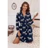 imageHOTOUCH Womens Robe Lightweight Short Knit Bathrobe Soft Ladies Sleepwear with PocketsP Zebra