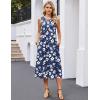 image:imageHOTOUCH Summer Casual Dresses for Women Sleeveless Midi Dress Swing Tank Sundress Pleated Tshirt Dress with PocketsA Blue Floral 02