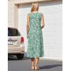 image:imageHOTOUCH Summer Casual Dresses for Women Sleeveless Midi Dress Swing Tank Sundress Pleated Tshirt Dress with PocketsA Green Floral