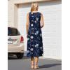 image:imageHOTOUCH Summer Casual Dresses for Women Sleeveless Midi Dress Swing Tank Sundress Pleated Tshirt Dress with PocketsA Navy Floral