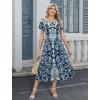 image:imageHOTOUCH Summer Dresses for Women 2026 Casual Midi Boho T Shirt Dress Ladies Sundress Aline Long Beach Vacation ClothesA02blue Ethnic Style