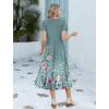image:imageHOTOUCH Summer Dresses for Women 2026 Casual Midi Boho T Shirt Dress Ladies Sundress Aline Long Beach Vacation ClothesA03green Floral