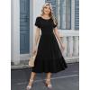 image:imageHOTOUCH Summer Dresses for Women 2026 Casual Midi Boho T Shirt Dress Ladies Sundress Aline Long Beach Vacation ClothesBlack