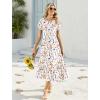 image:imageHOTOUCH Summer Dresses for Women 2026 Casual Midi Boho T Shirt Dress Ladies Sundress Aline Long Beach Vacation ClothesColorful Floral