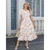 image:imageHOTOUCH Summer Dresses for Women 2026 Casual Midi Boho T Shirt Dress Ladies Sundress Aline Long Beach Vacation ClothesColorful Floral