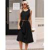 image:imageHOTOUCH Womens Summer Desses Casual Sleeveless Tank Midi Dress with Pockets Aline Flowy Vocation Beach Sundress 2026Black