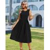 image:imageHOTOUCH Womens Summer Desses Casual Sleeveless Tank Midi Dress with Pockets Aline Flowy Vocation Beach Sundress 2026Black