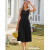 image:imageHOTOUCH Womens Summer Desses Casual Sleeveless Tank Midi Dress with Pockets Aline Flowy Vocation Beach Sundress 2026Black