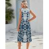 image:imageHOTOUCH Womens Summer Desses Casual Sleeveless Tank Midi Dress with Pockets Aline Flowy Vocation Beach Sundress 2026Blue Ethnic