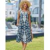 image:imageHOTOUCH Womens Summer Desses Casual Sleeveless Tank Midi Dress with Pockets Aline Flowy Vocation Beach Sundress 2026Blue Ethnic