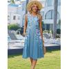 image:imageHOTOUCH Womens Summer Desses Casual Sleeveless Tank Midi Dress with Pockets Aline Flowy Vocation Beach Sundress 2026Blue Floral