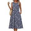 image:imageHOTOUCH Womens Summer Desses Casual Sleeveless Tank Midi Dress with Pockets Aline Flowy Vocation Beach Sundress 2026Blue Print