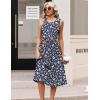 image:imageHOTOUCH Womens Summer Desses Casual Sleeveless Tank Midi Dress with Pockets Aline Flowy Vocation Beach Sundress 2026Blue Print
