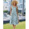 image:imageHOTOUCH Womens Summer Desses Casual Sleeveless Tank Midi Dress with Pockets Aline Flowy Vocation Beach Sundress 2026Green Floral