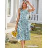 image:imageHOTOUCH Womens Summer Desses Casual Sleeveless Tank Midi Dress with Pockets Aline Flowy Vocation Beach Sundress 2026Green Floral