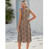 image:imageHOTOUCH Womens Summer Desses Casual Sleeveless Tank Midi Dress with Pockets Aline Flowy Vocation Beach Sundress 2026Leopard Print