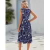 image:imageHOTOUCH Womens Summer Desses Casual Sleeveless Tank Midi Dress with Pockets Aline Flowy Vocation Beach Sundress 2026Navy Blue Floral