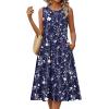 image:imageHOTOUCH Womens Summer Desses Casual Sleeveless Tank Midi Dress with Pockets Aline Flowy Vocation Beach Sundress 2026Navy Blue Floral