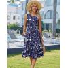 image:imageHOTOUCH Womens Summer Desses Casual Sleeveless Tank Midi Dress with Pockets Aline Flowy Vocation Beach Sundress 2026Navy Blue Floral