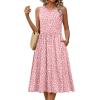 image:imageHOTOUCH Womens Summer Desses Casual Sleeveless Tank Midi Dress with Pockets Aline Flowy Vocation Beach Sundress 2026Pindk Polka Dot