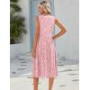 image:imageHOTOUCH Womens Summer Desses Casual Sleeveless Tank Midi Dress with Pockets Aline Flowy Vocation Beach Sundress 2026Pindk Polka Dot