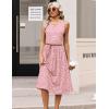 image:imageHOTOUCH Womens Summer Desses Casual Sleeveless Tank Midi Dress with Pockets Aline Flowy Vocation Beach Sundress 2026Pindk Polka Dot